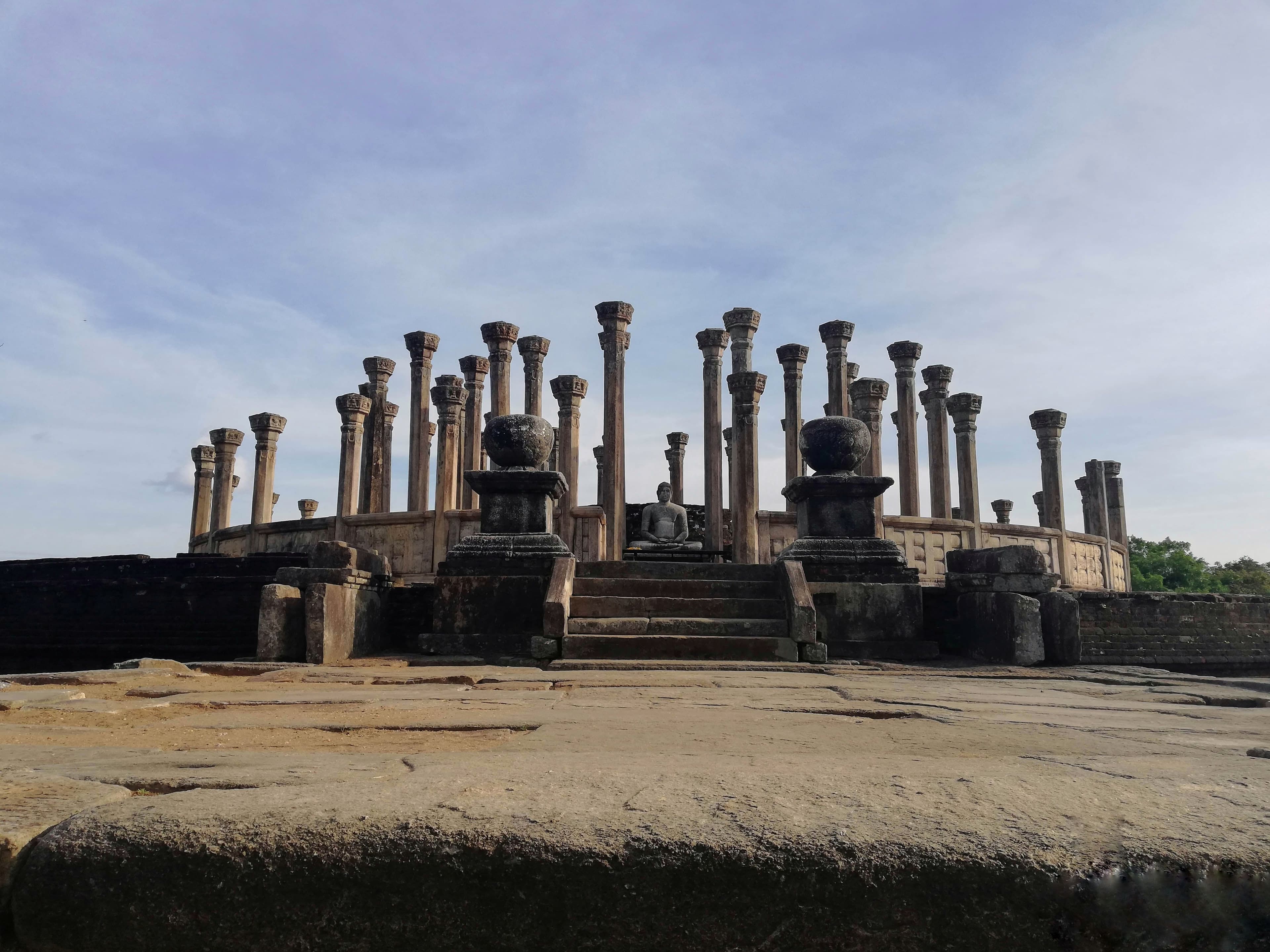 The majestic ruins of an ancient stupa in Anuradhapura.